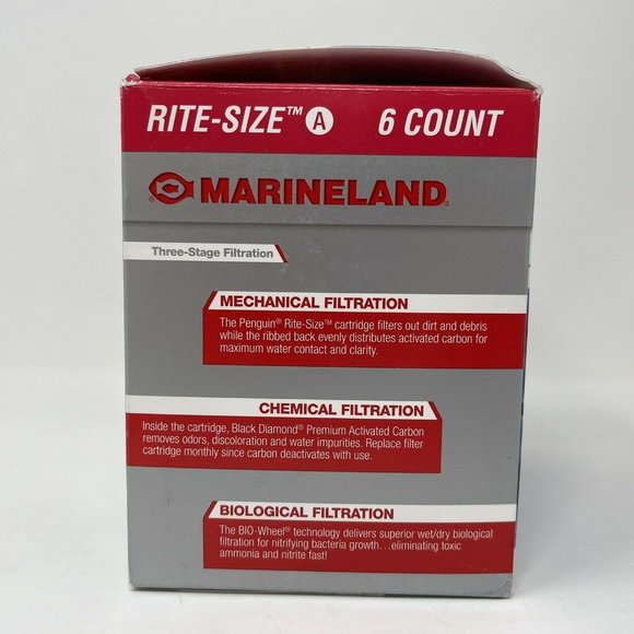 Marineland 6 Size A Penguin Power 75 and 100 Filter Replacement Cartridges NEW - Picture 4 of 6